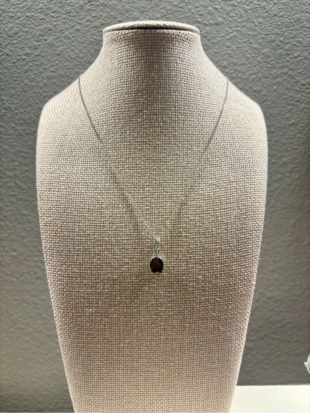 D’Joy Silver Sapphire & White Zircon Pendant Necklace